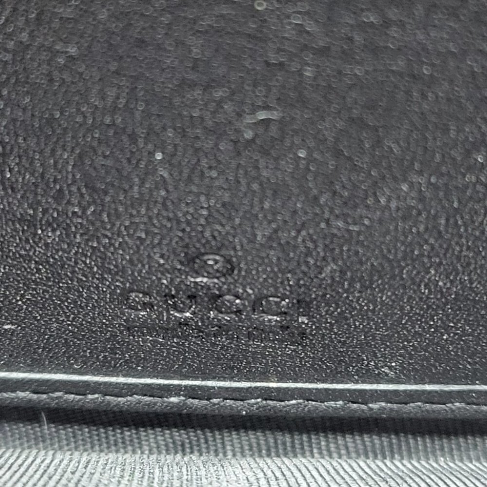 GUCCI  embossed leather logo zip around long wallet black - Picture 11 of 15